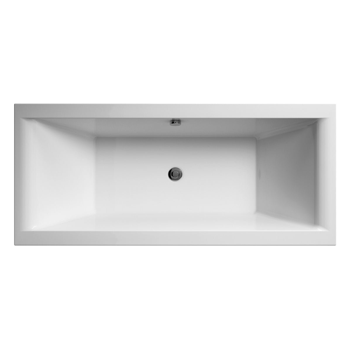 Harrington Modern Straight Double Ended Straight Bath with Adjustable Legs - White