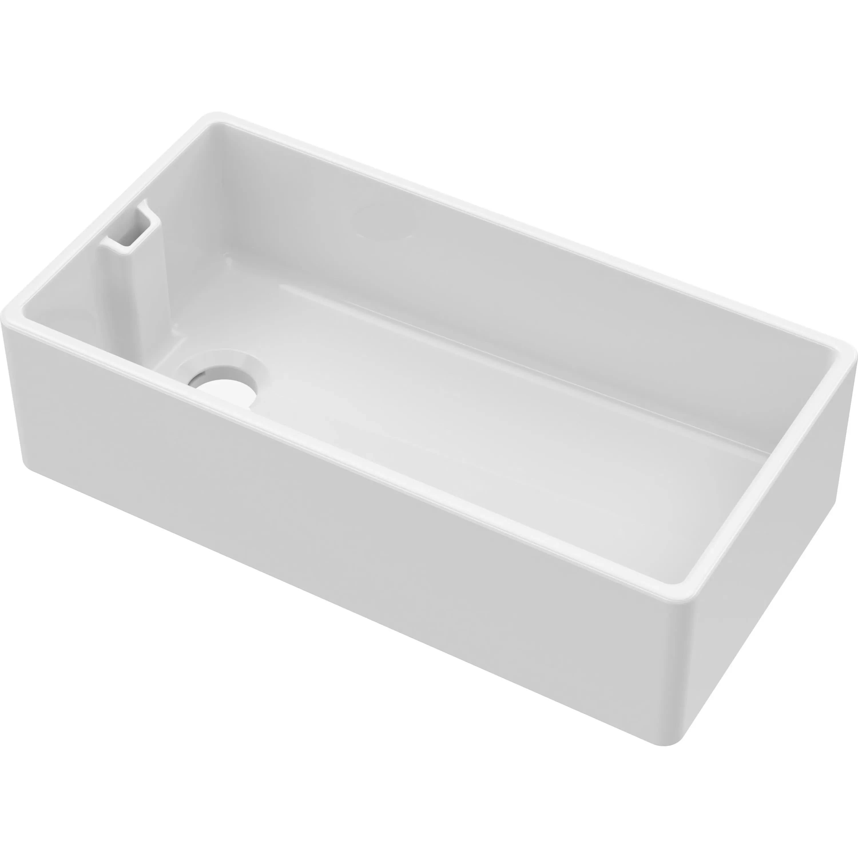 Inspire Single Bowl Belfast Sink With Offset Waste And Weir Overflow