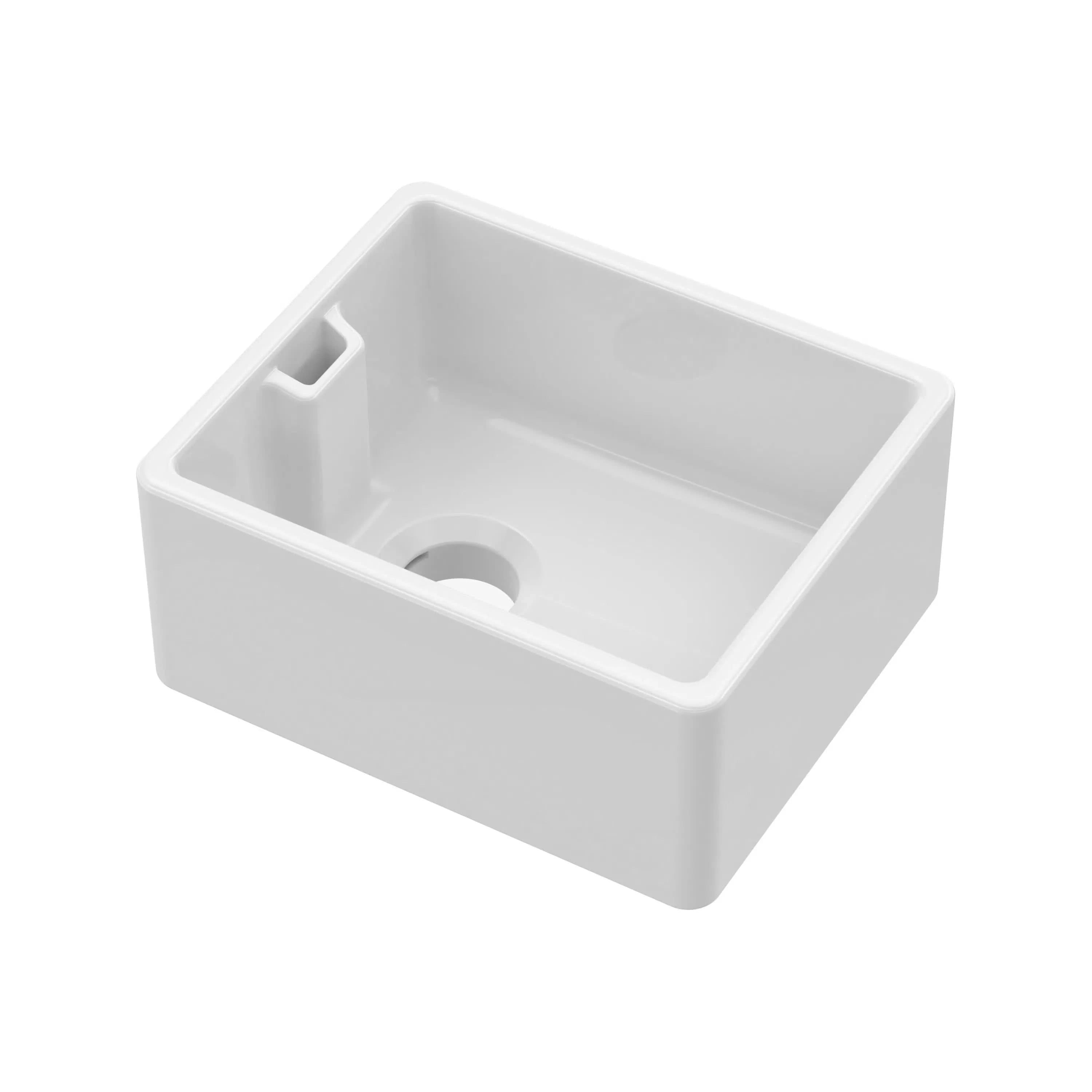 Inspire Single Bowl Belfast Sink With Offset Waste And Weir Overflow