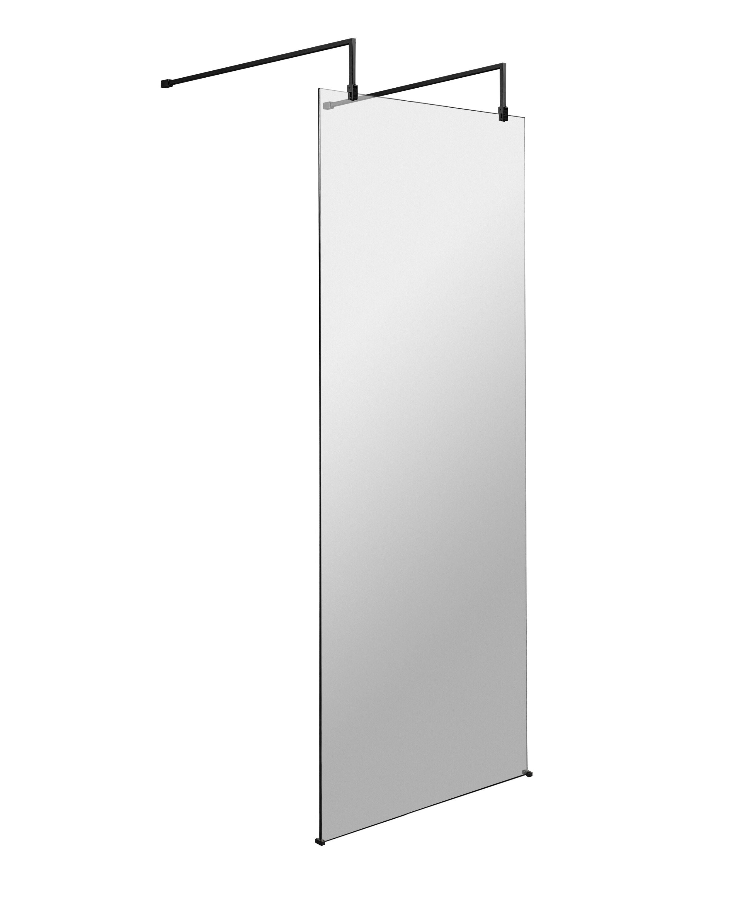 Cascade 8mm Chrome Wetroom Screen With Arms And Feet