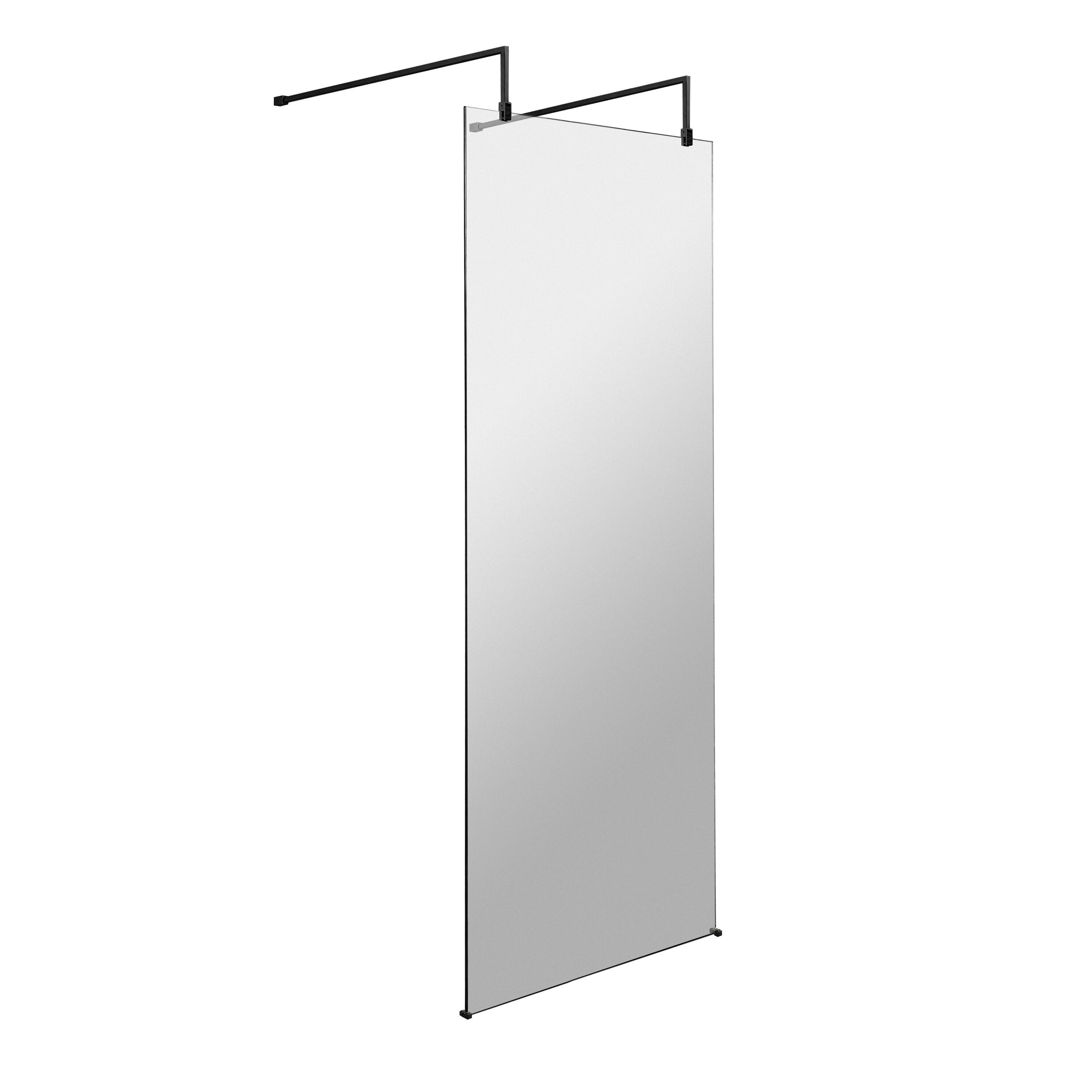 Cascade 8mm Glass Wetroom Panel With Arms And Feet