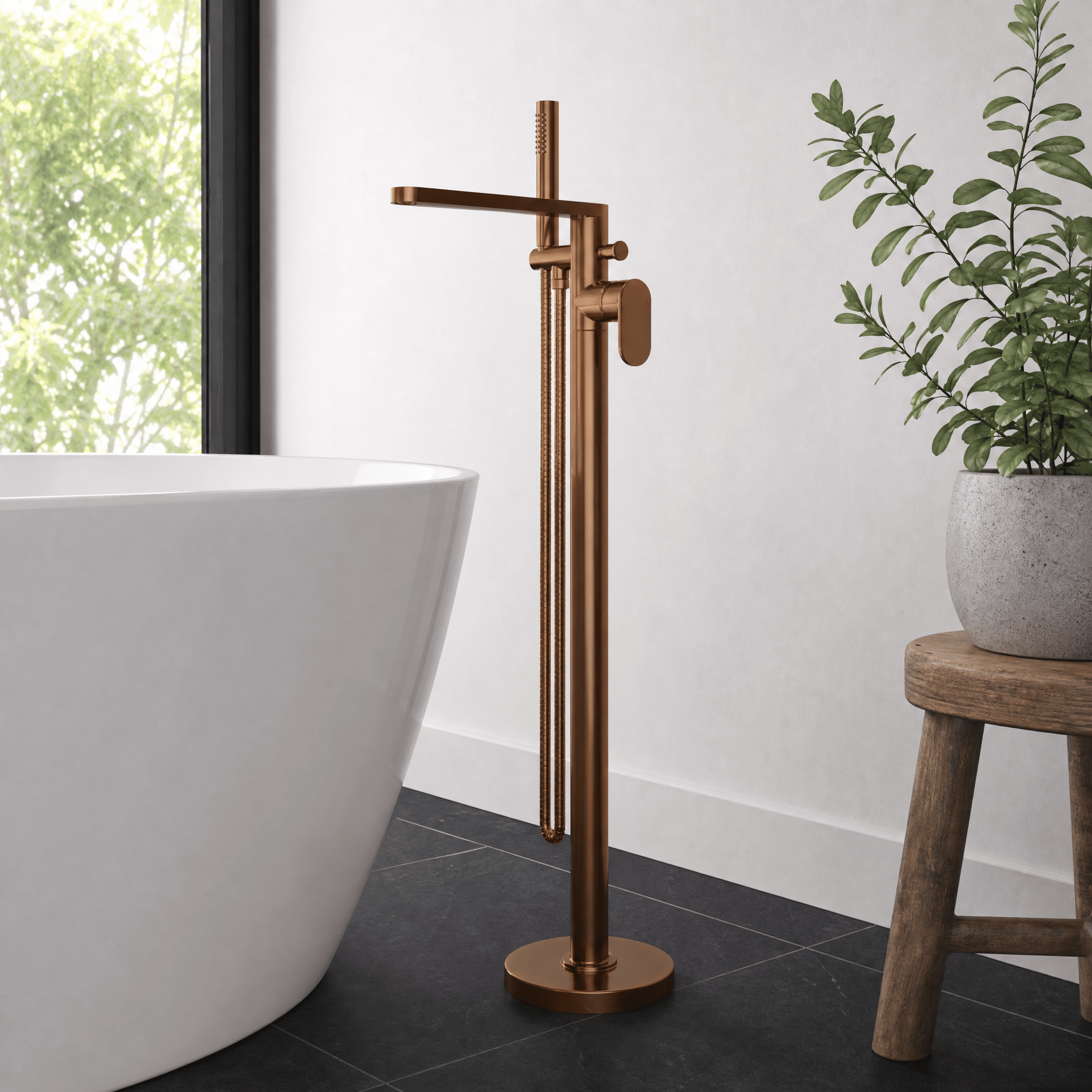Brent Freestanding Bath Shower Mixer Tap With Handset