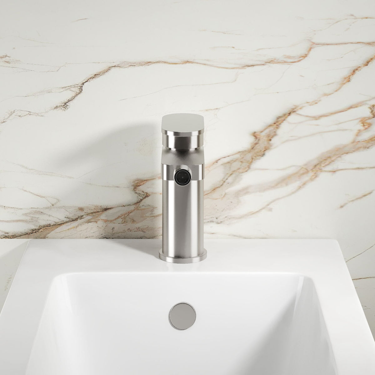 Brent Mono Bidet Mixer Tap With Pop-up Waste - Chrome