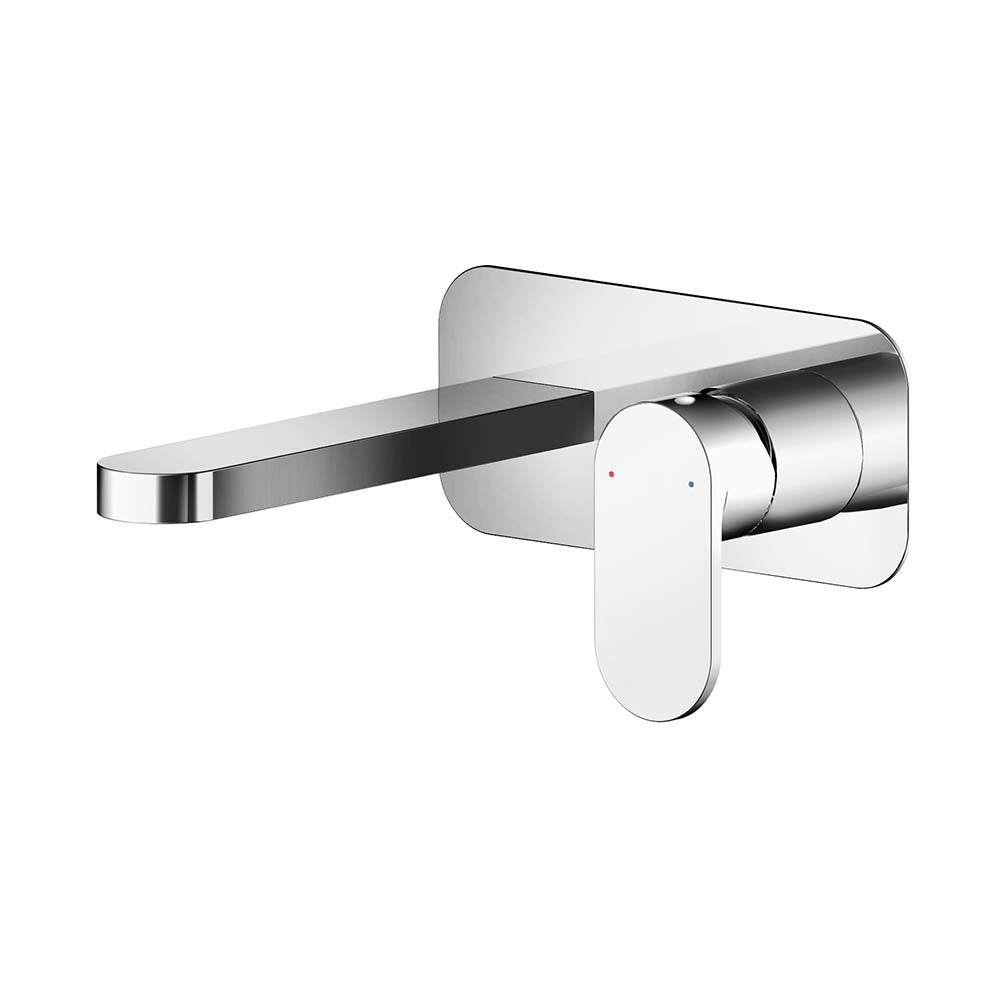 Brent 2 Tap Hole Wall Mounted Basin Mixer With Plate