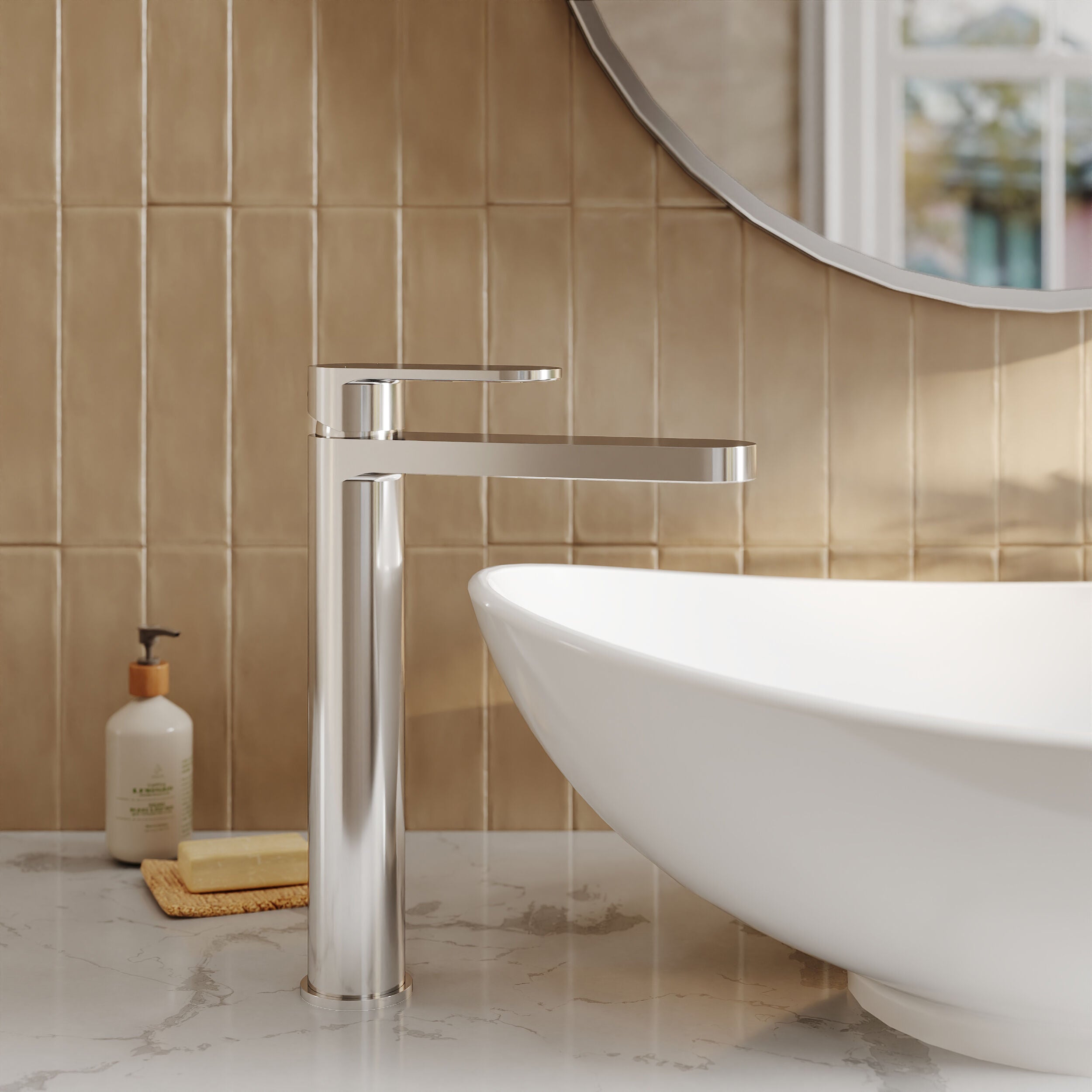 Brent Mono Tall Basin Mixer Tap