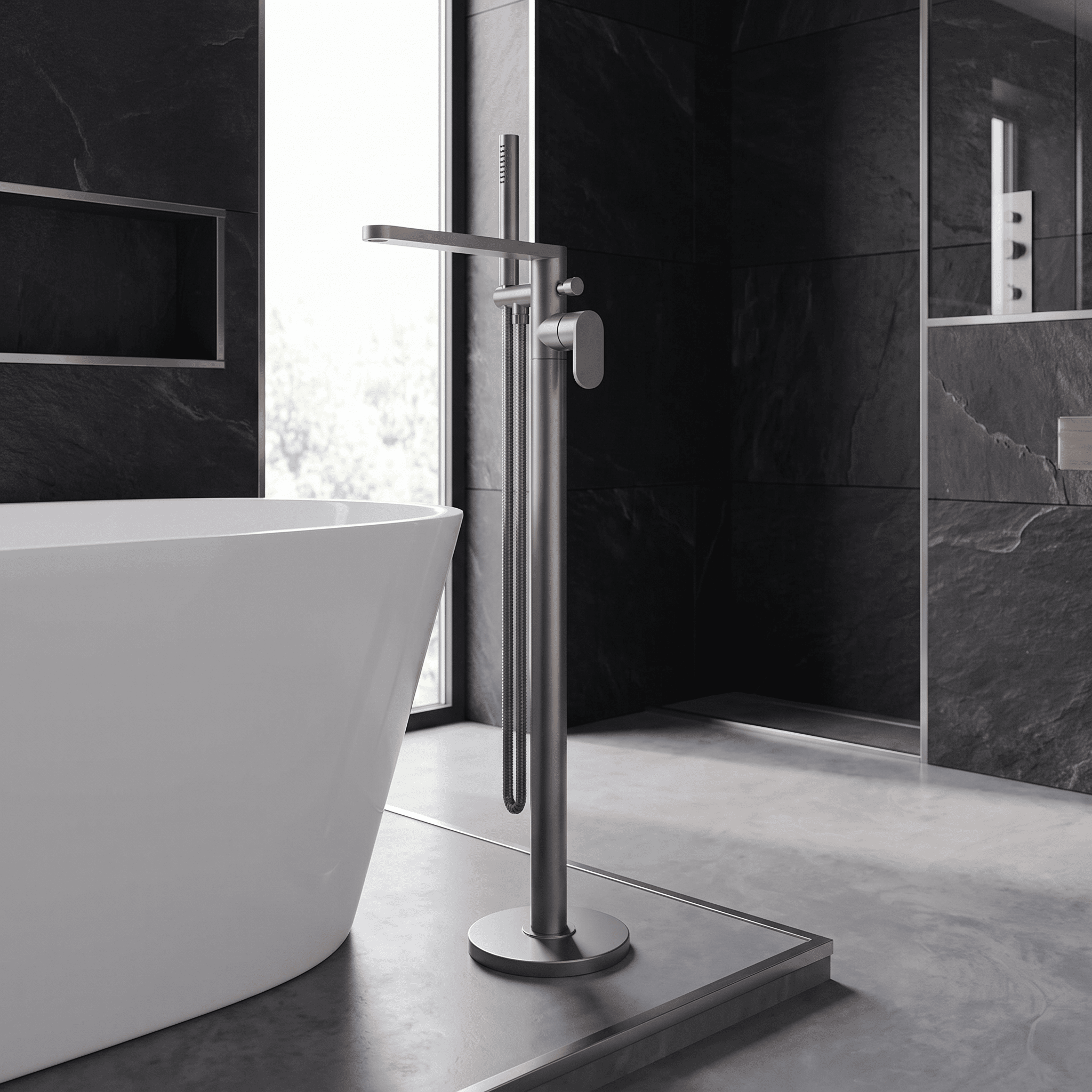 Brent Freestanding Bath Shower Mixer Tap With Handset
