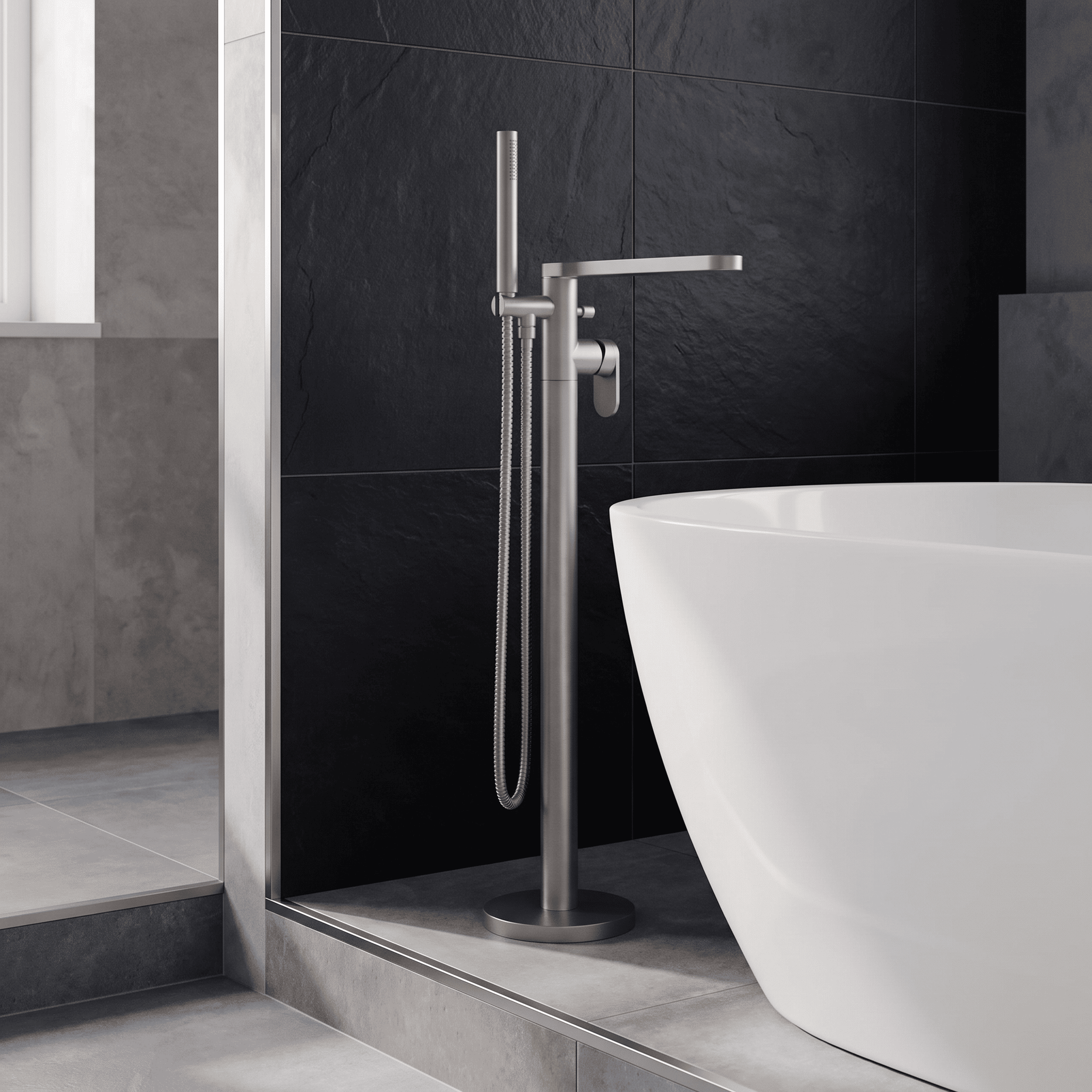Brent Freestanding Bath Shower Mixer Tap With Handset