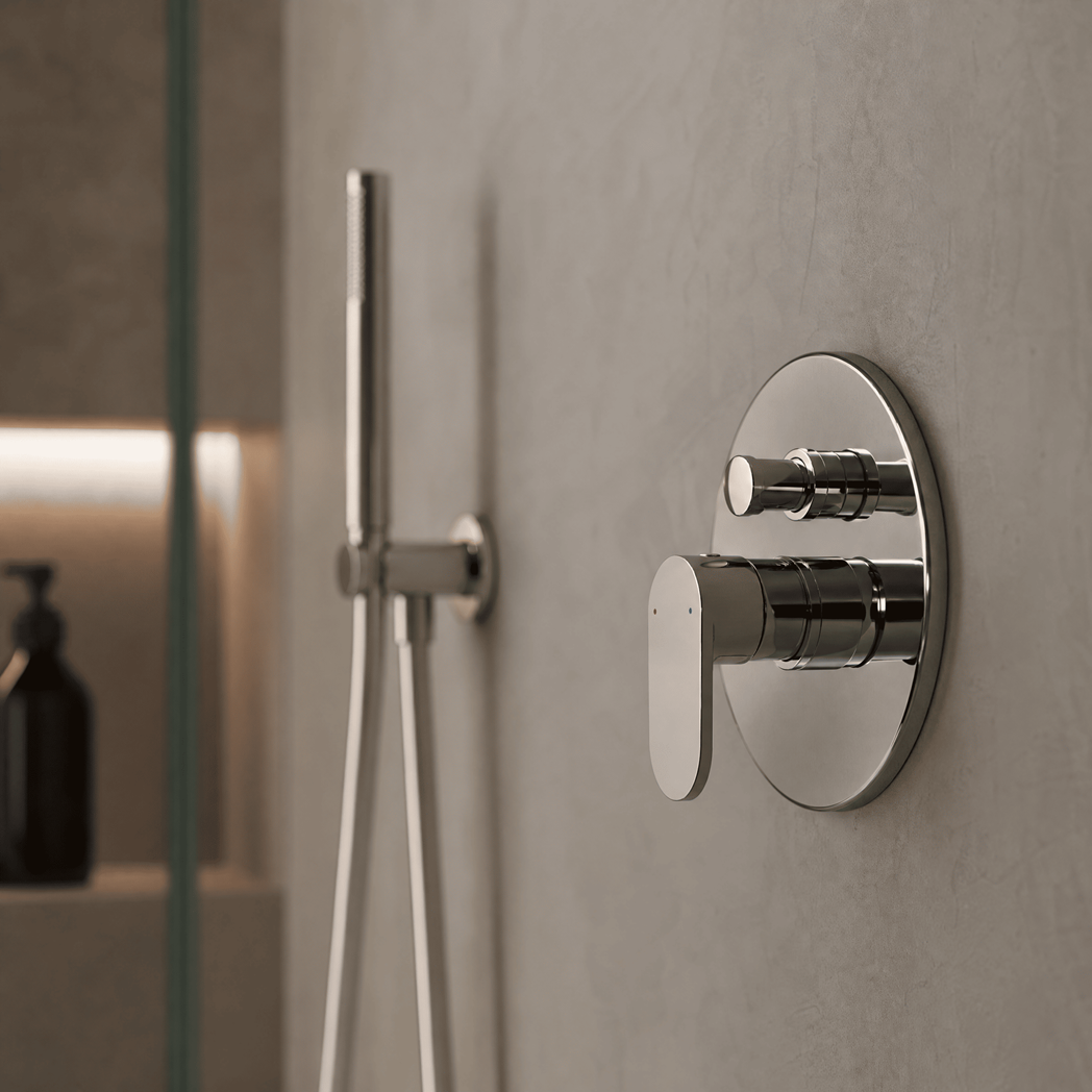 Brent 2 Outlet Manual Concealed Shower Valve With Diverter - Chrome