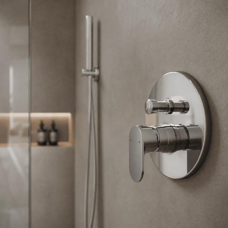 Brent 2 Outlet Manual Concealed Shower Valve With Diverter - Chrome