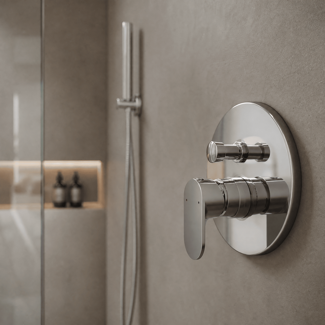 Brent 2 Outlet Manual Concealed Shower Valve With Diverter - Chrome