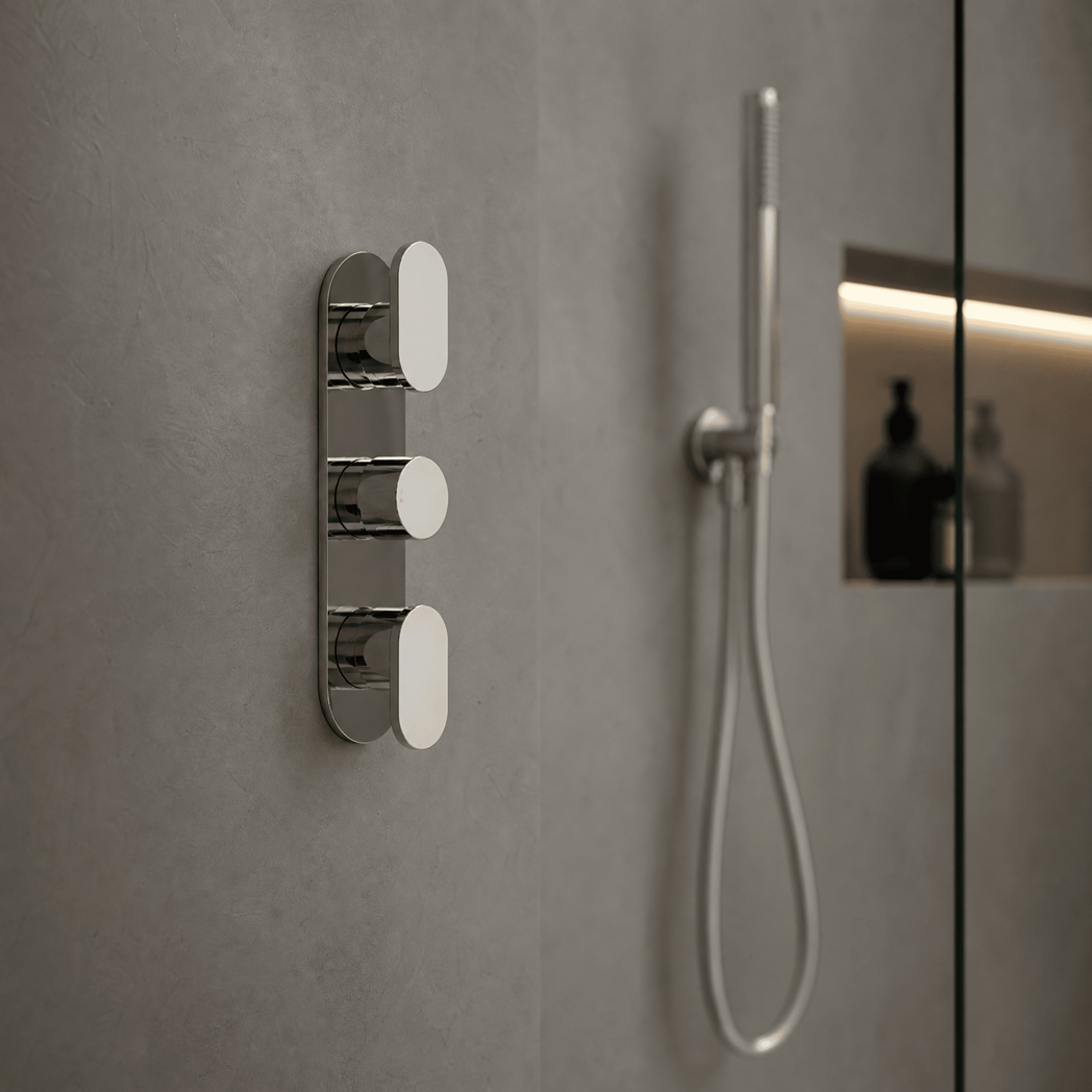 Brent Thermostatic 2 Outlet Concealed Shower Valve - Chrome