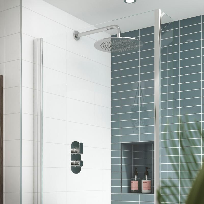 Brent Thermostatic 1 Outlet Concealed Shower Valve - Chrome