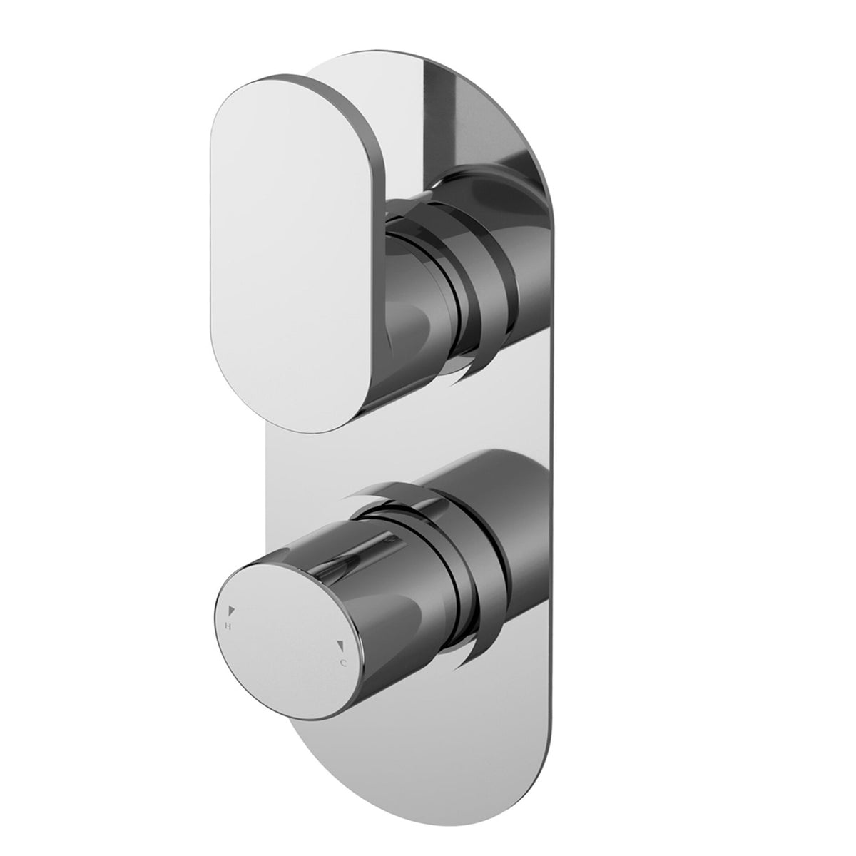 Brent Thermostatic 2 Outlet Concealed Shower Valve With Diverter - Chrome