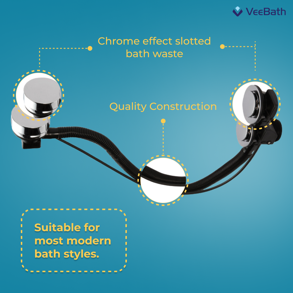 VeeBath Essentials Pop-Up Bath Waste & Overflow Kit