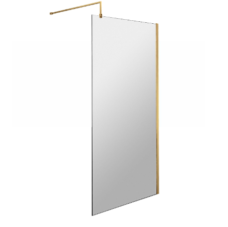 Cascade 8mm Glass Wetroom Panel With Support Bar