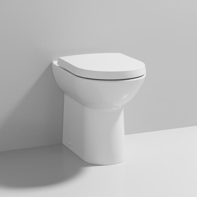 Clinton Comfort Height Back to Wall Toilet With Standard & Soft Close Seat Options - White
