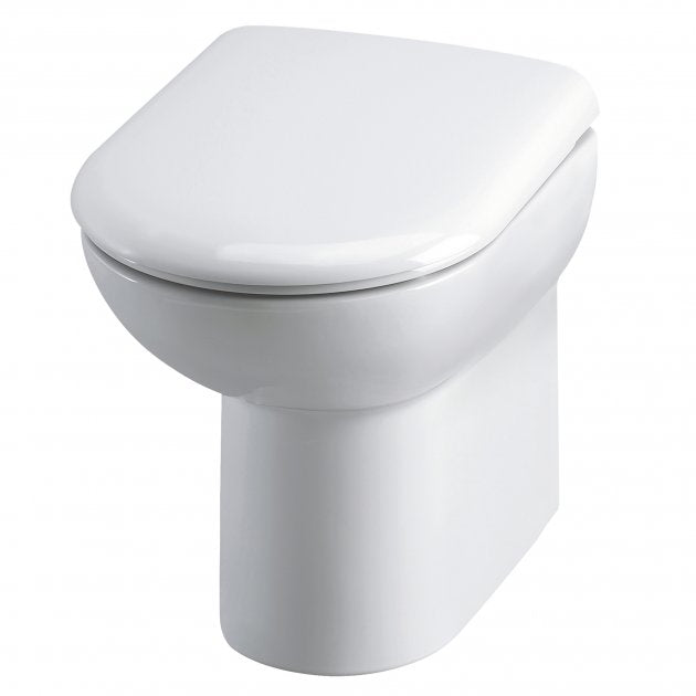 Clinton Comfort Height Back to Wall Toilet With Standard & Soft Close Seat Options - White