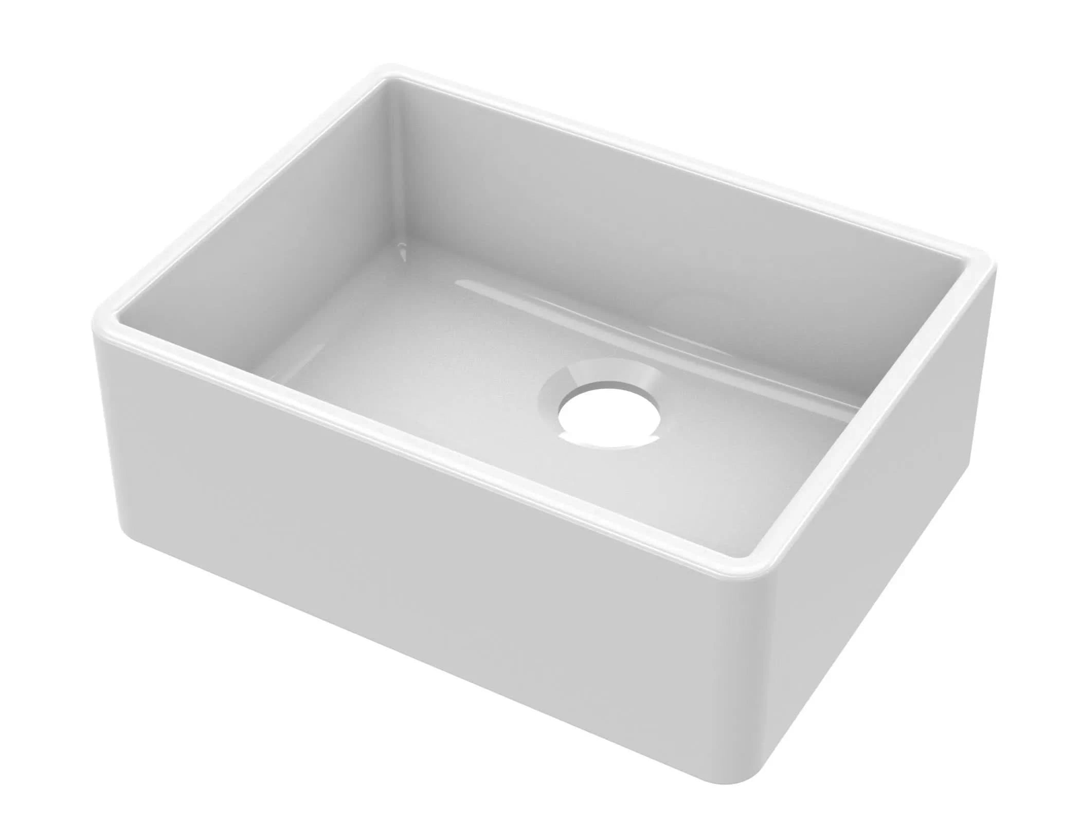 Nuie Single Bowl Butler Sink With Offset Waste