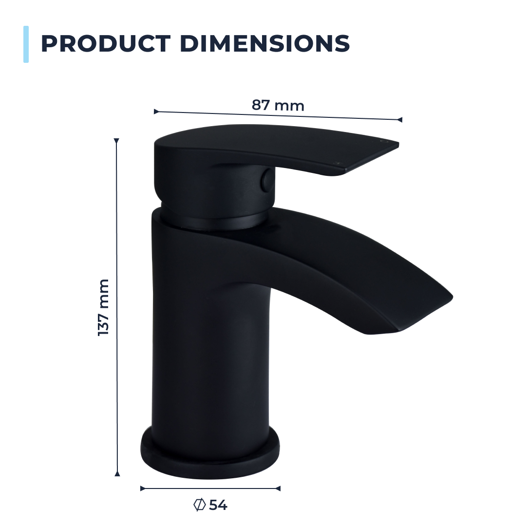 Cascade Mono Basin Mixer Tap with Push Button Waste