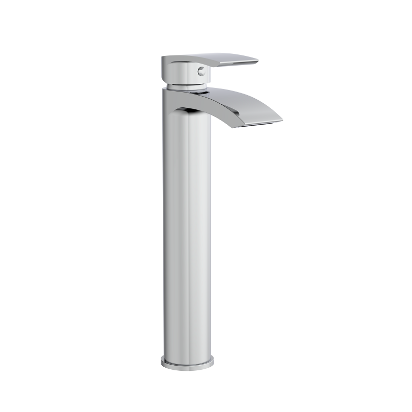 Cascade Curved Tall Basin Mixer Tap - Chrome