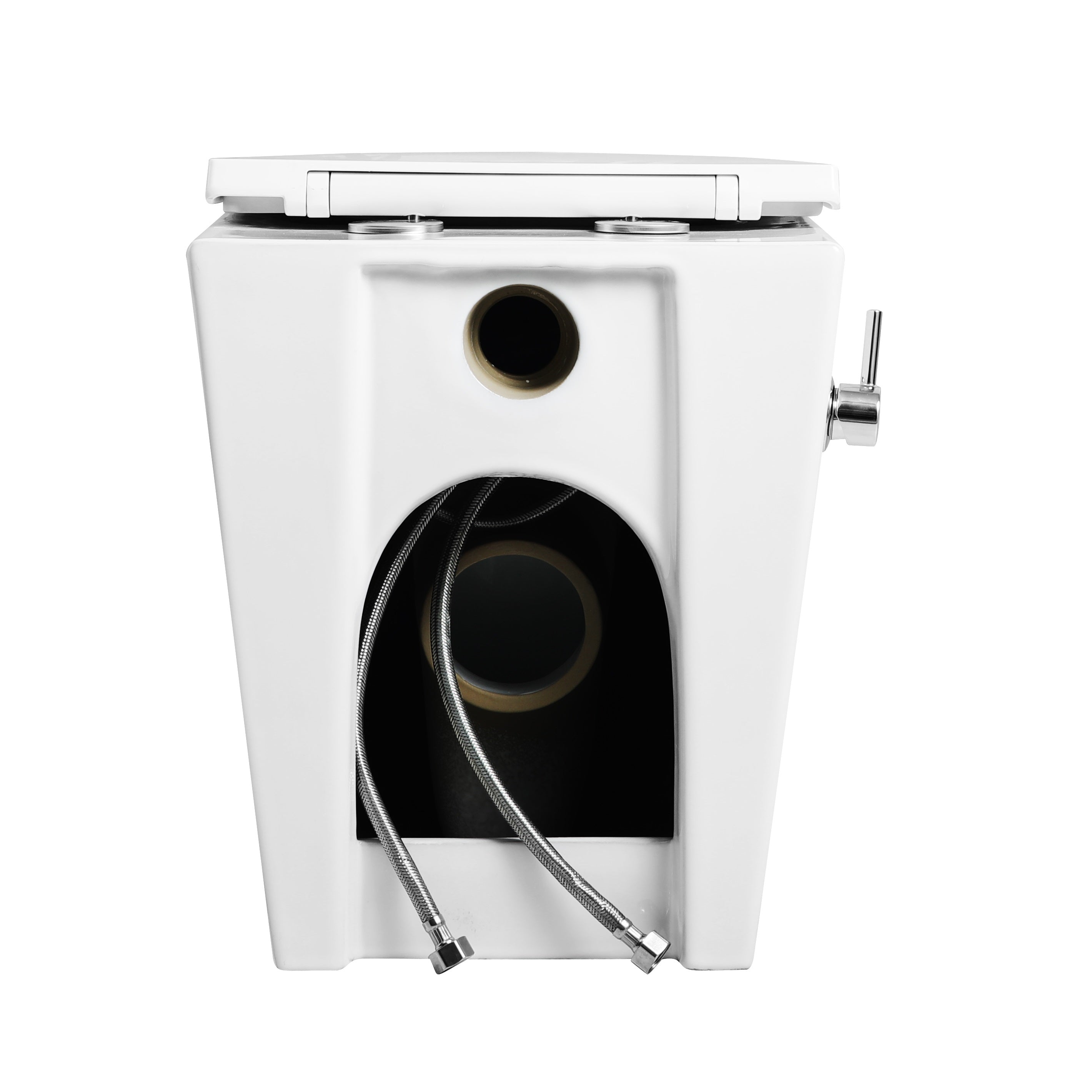 Zenith Built-In Bidet Back To Wall Toilet With Soft Close Seat & Fixing Kits - White