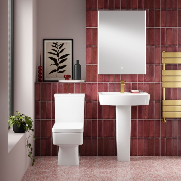 Flow Basin with Pedestal & Size Options - 1 TH - White