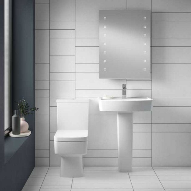 Flow Basin with Pedestal & Size Options - 1 TH - White