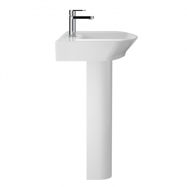 Daniel Basin with Pedestal & Size Options - 1 TH - White
