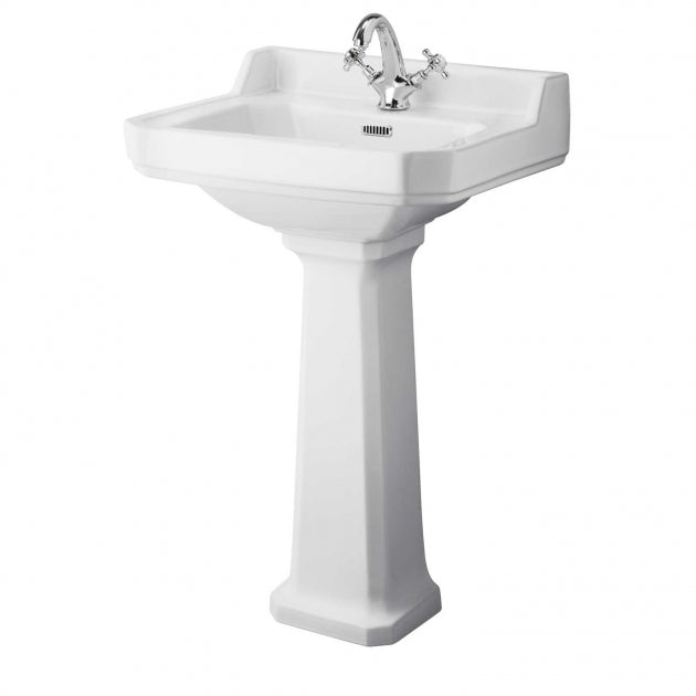 Classique Basin with Full Pedestal - 1, 2 or 3 TH - White