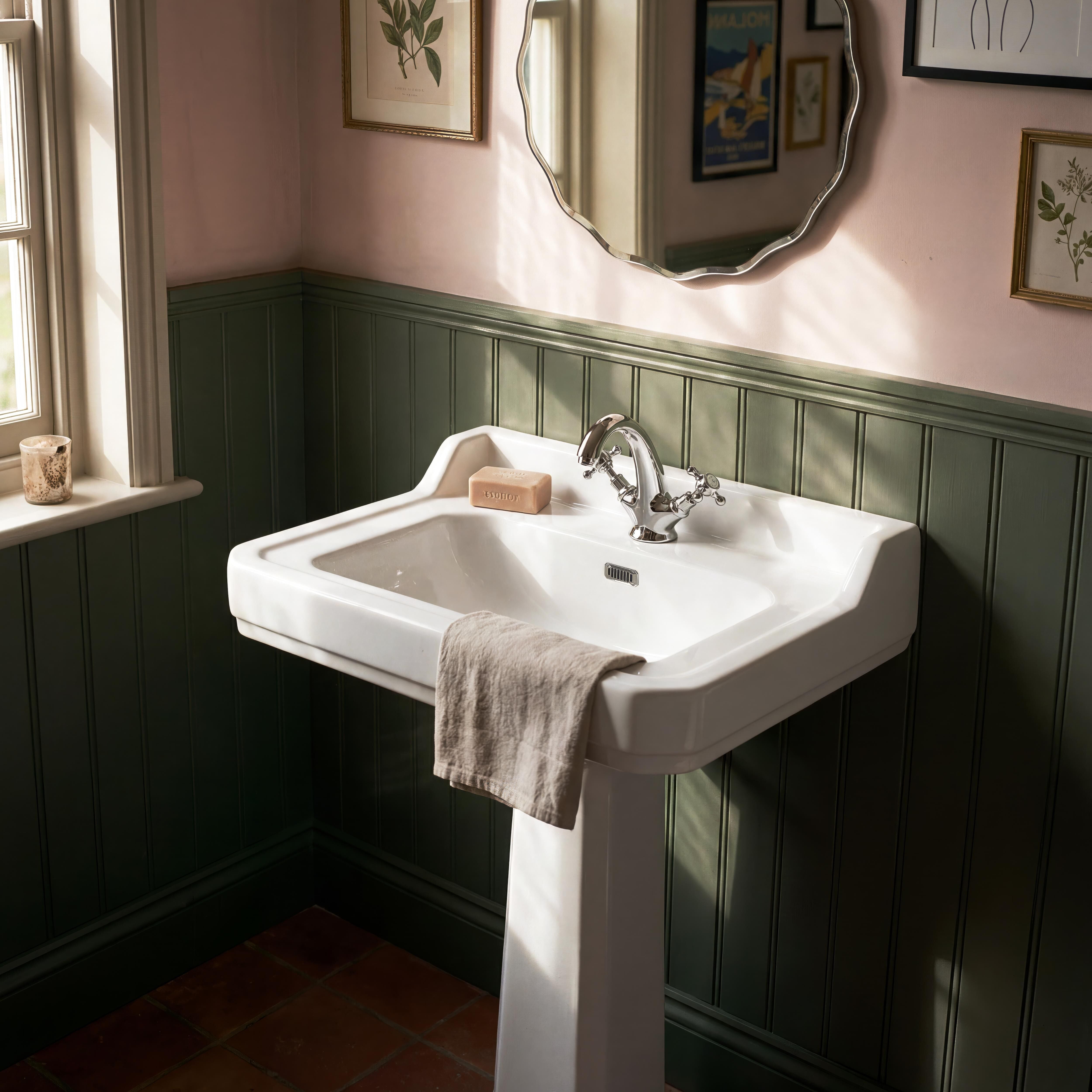 Classique Basin with Full Pedestal - 1, 2 or 3 TH - White
