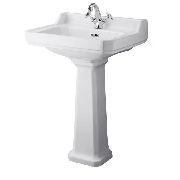 Classique Basin with Full Pedestal - 1, 2 or 3 TH - White