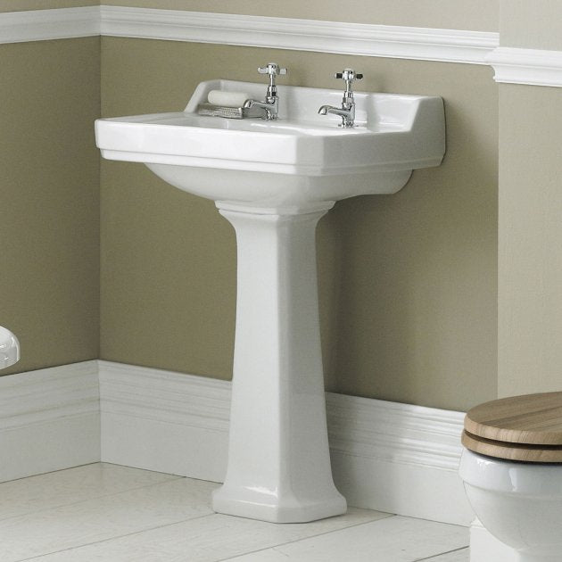 Classique Basin with Full Pedestal - 1, 2 or 3 TH - White