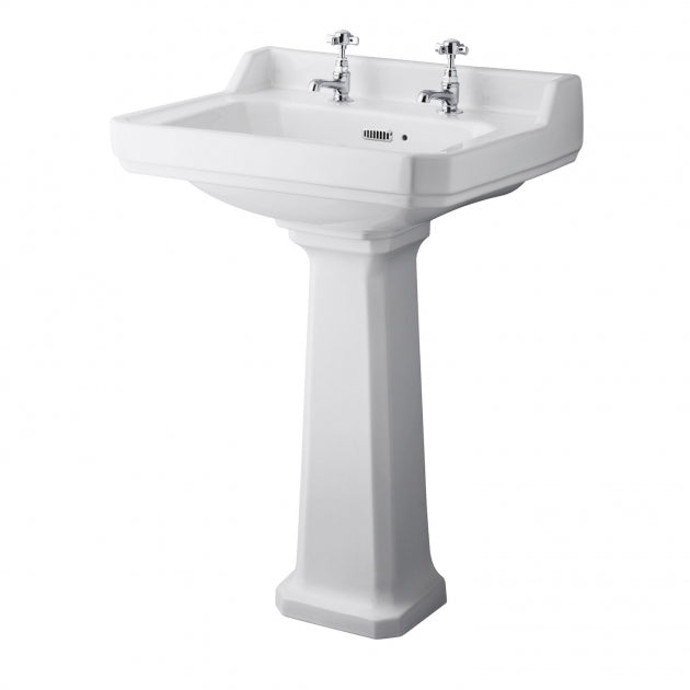 Classique Basin with Full Pedestal - 1, 2 or 3 TH - White