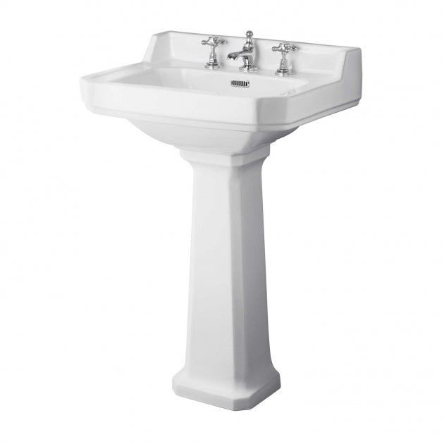 Classique Basin with Full Pedestal - 1, 2 or 3 TH - White