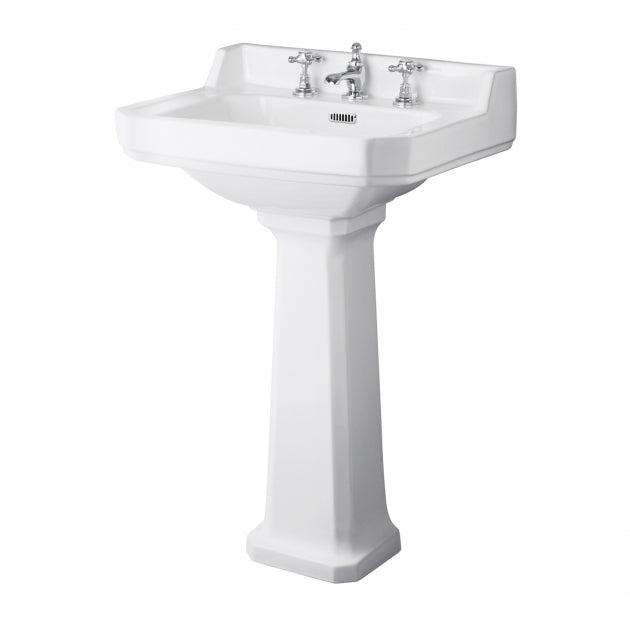 Classique Basin with Full Pedestal - 1, 2 or 3 TH - White