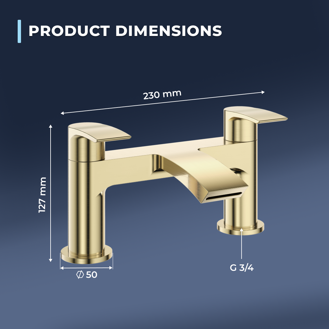 Cascade Deck Mounted Bath Filler Tap