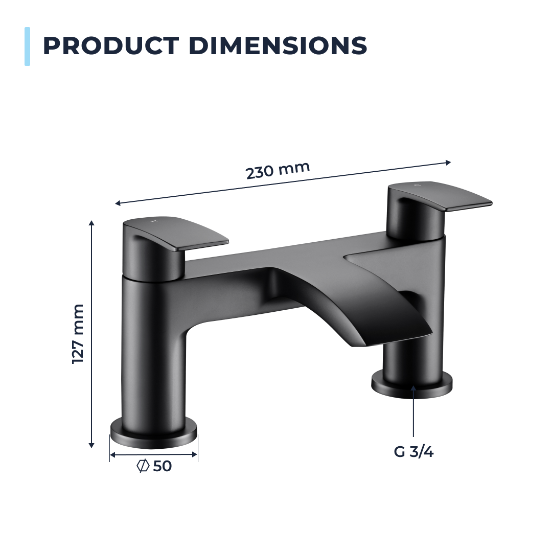 Cascade Deck Mounted Bath Filler Tap