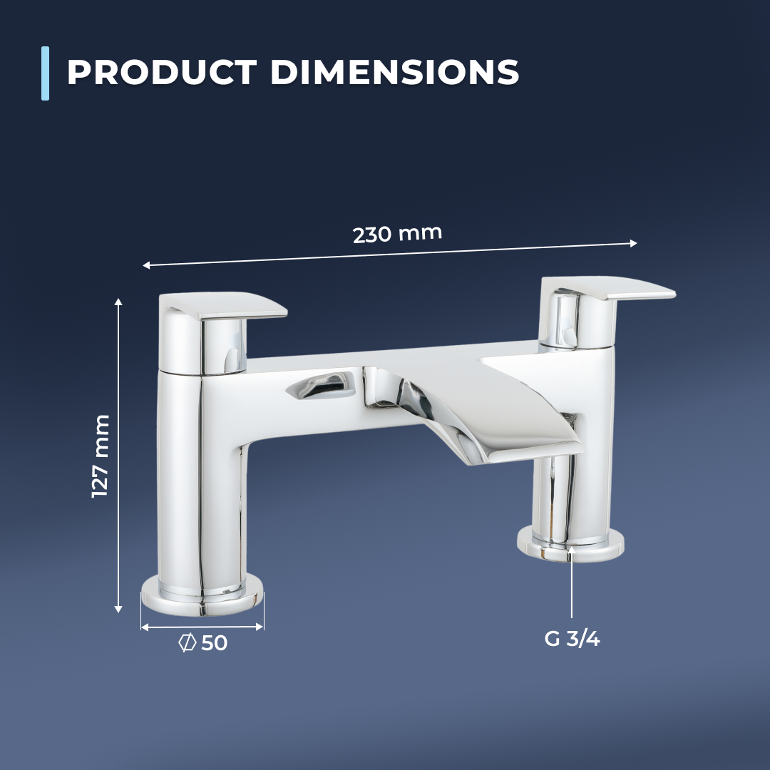 Cascade Deck Mounted Bath Filler Tap