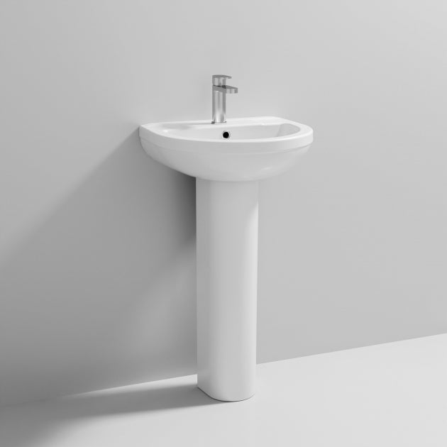 Harmony Basin with Pedestal Options - 1 TH - White