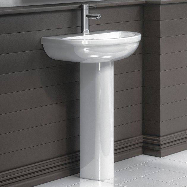 Harmony Basin with Pedestal Options - 1 TH - White
