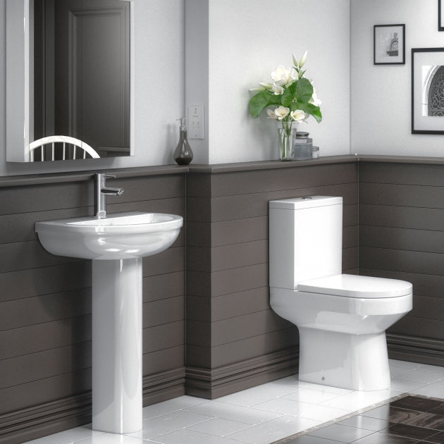 Harmony Basin with Pedestal Options - 1 TH - White