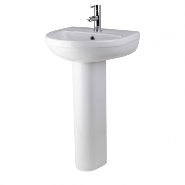 Harmony Basin with Pedestal Options - 1 TH - White