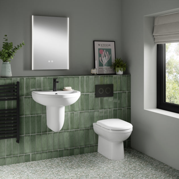 Liquid Basin with Pedestal & Size Options - 1 or 2 TH  - White