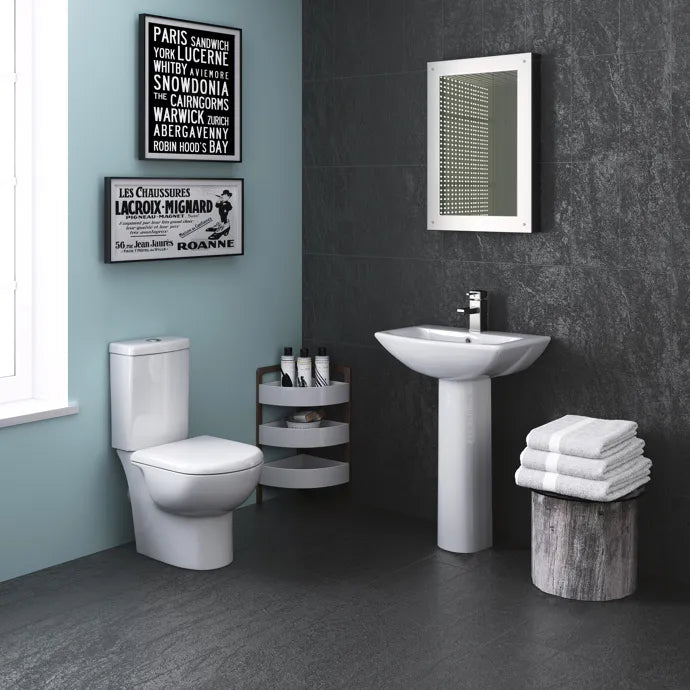Provost Close Coupled Toilet with Cistern & Seat Options - White