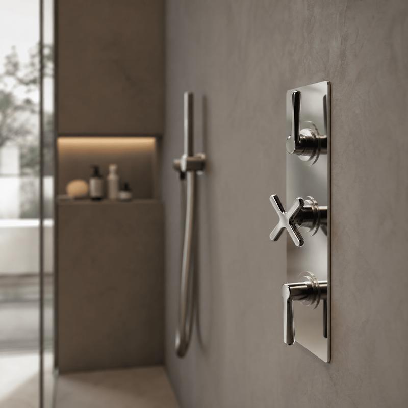 Cylin Traditional 3 Outlet Thermostatic Concealed Shower Valve with Diverter