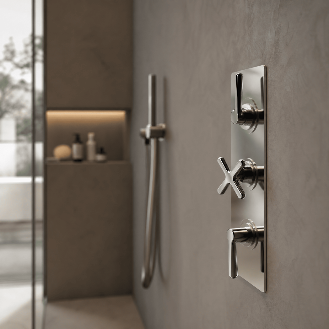 Cylin Traditional 3 Outlet Thermostatic Concealed Shower Valve with Diverter