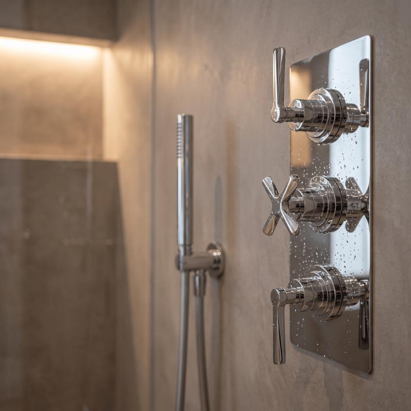 Cylin Traditional 3 Outlet Thermostatic Concealed Shower Valve with Diverter