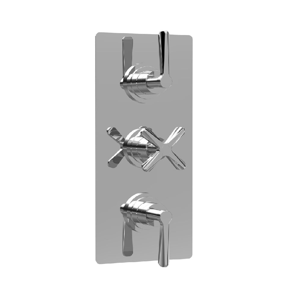 Cylin Traditional 3 Outlet Thermostatic Concealed Shower Valve with Diverter