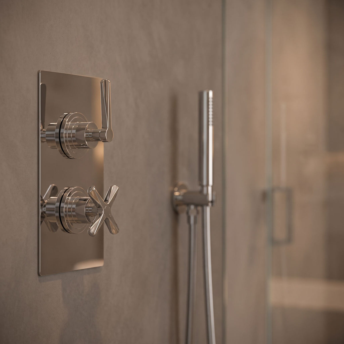 Cylin Traditional 2 Outlet Thermostatic Concealed Shower Valve