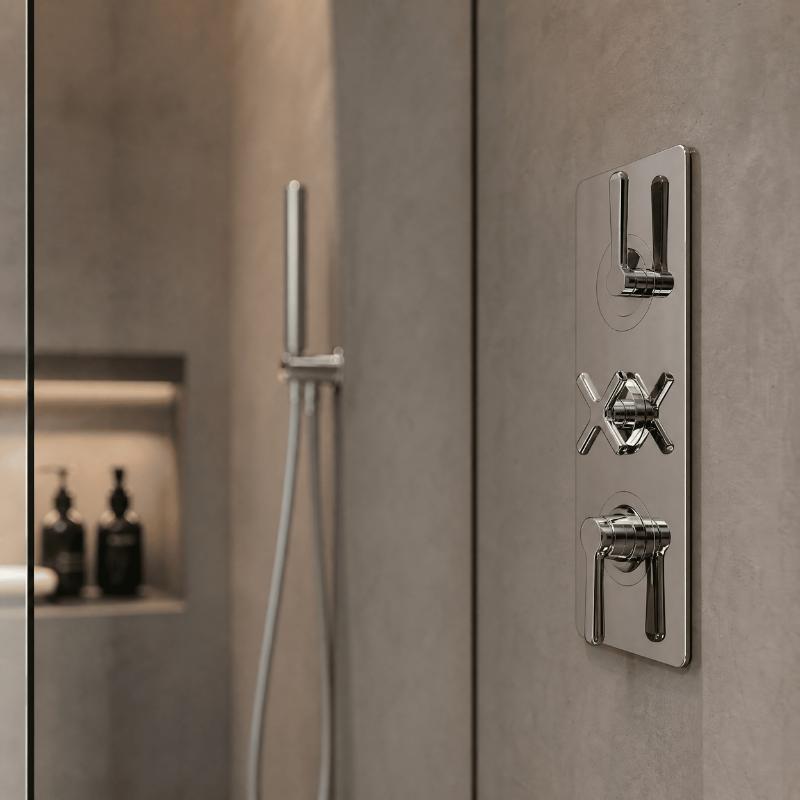 Cylin 2 Outlet Triple Thermostatic Concealed Shower Valve